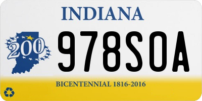 IN license plate 978SOA