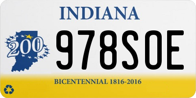 IN license plate 978SOE