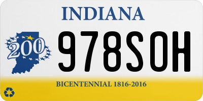 IN license plate 978SOH