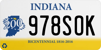 IN license plate 978SOK