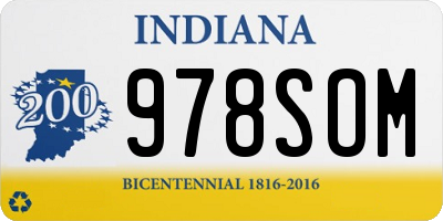 IN license plate 978SOM