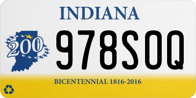IN license plate 978SOQ