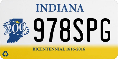 IN license plate 978SPG