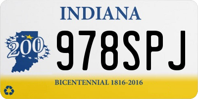 IN license plate 978SPJ