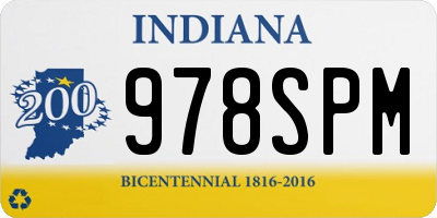 IN license plate 978SPM