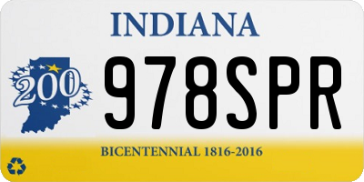 IN license plate 978SPR