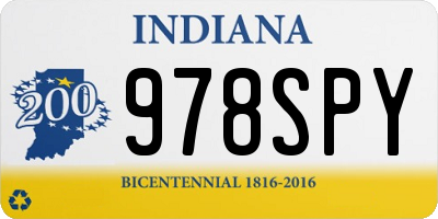 IN license plate 978SPY