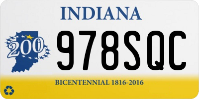IN license plate 978SQC