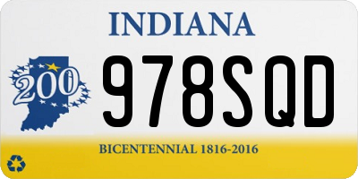 IN license plate 978SQD