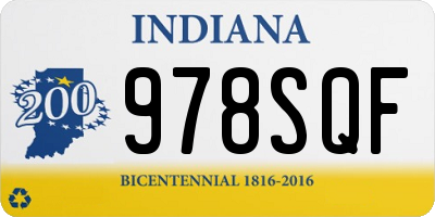 IN license plate 978SQF