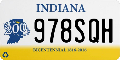 IN license plate 978SQH