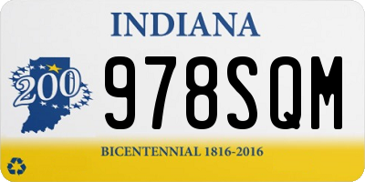 IN license plate 978SQM