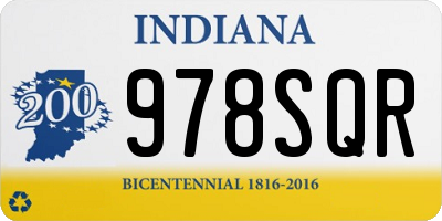 IN license plate 978SQR