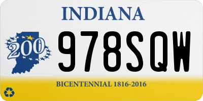 IN license plate 978SQW
