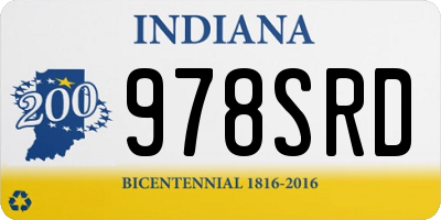 IN license plate 978SRD