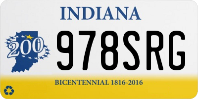 IN license plate 978SRG