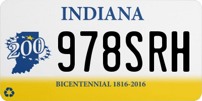 IN license plate 978SRH