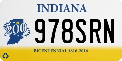 IN license plate 978SRN