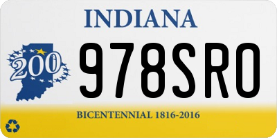 IN license plate 978SRO