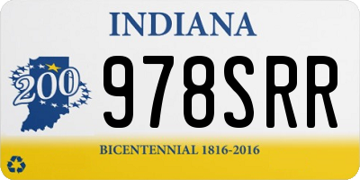 IN license plate 978SRR