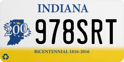 IN license plate 978SRT