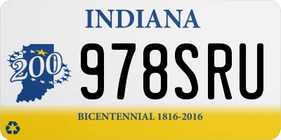 IN license plate 978SRU