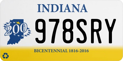 IN license plate 978SRY