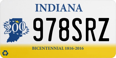 IN license plate 978SRZ