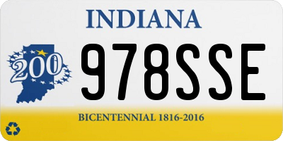 IN license plate 978SSE