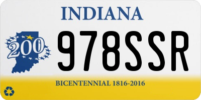 IN license plate 978SSR