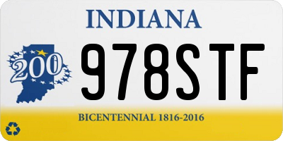 IN license plate 978STF