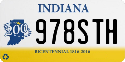 IN license plate 978STH