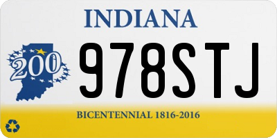 IN license plate 978STJ