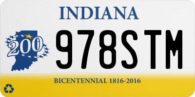 IN license plate 978STM