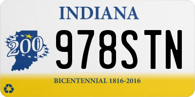 IN license plate 978STN