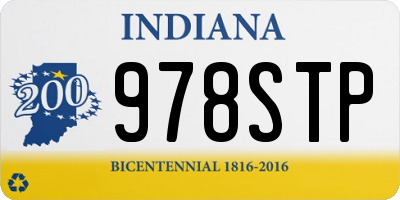 IN license plate 978STP