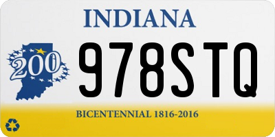 IN license plate 978STQ