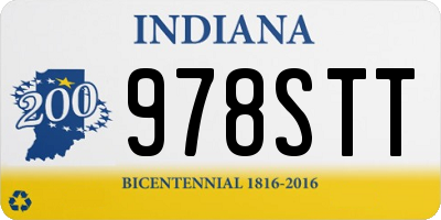 IN license plate 978STT