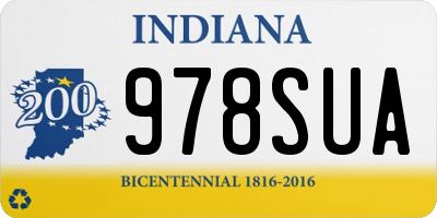 IN license plate 978SUA