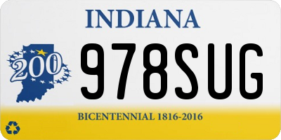 IN license plate 978SUG