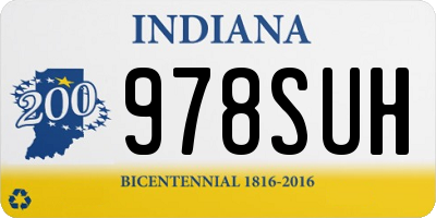 IN license plate 978SUH