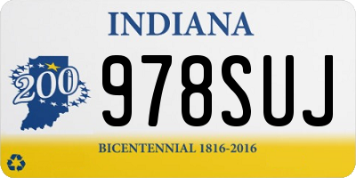 IN license plate 978SUJ