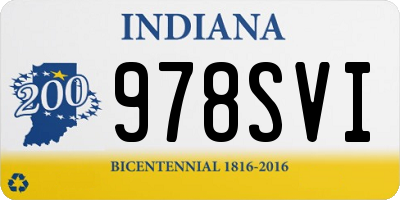 IN license plate 978SVI