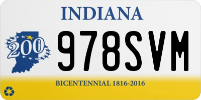 IN license plate 978SVM