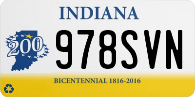 IN license plate 978SVN