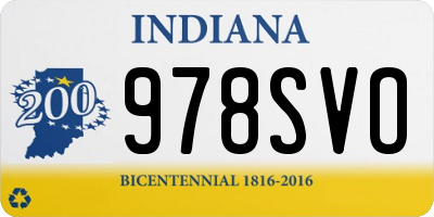 IN license plate 978SVO