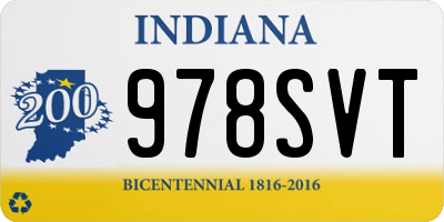 IN license plate 978SVT