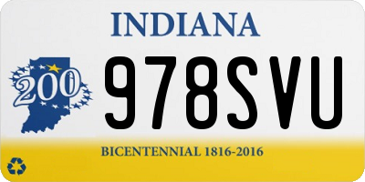 IN license plate 978SVU