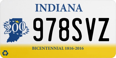 IN license plate 978SVZ