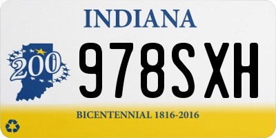 IN license plate 978SXH